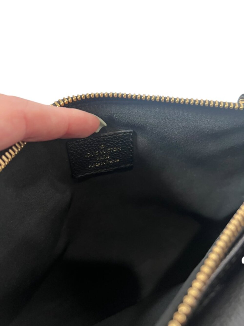 $1440 Louis Vuitton Black Embossed Empreinte Twice Leather Crossbody Bag - Picture 10 of 12